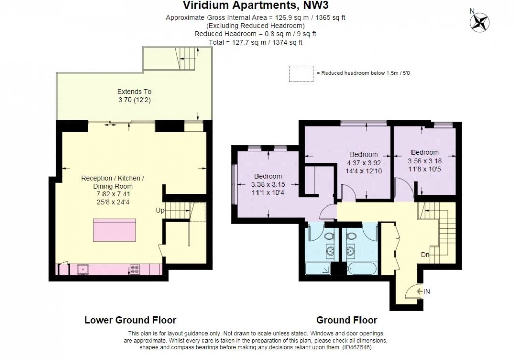 Floorplan for Viridium Apartments, 264 Finchley Road, London