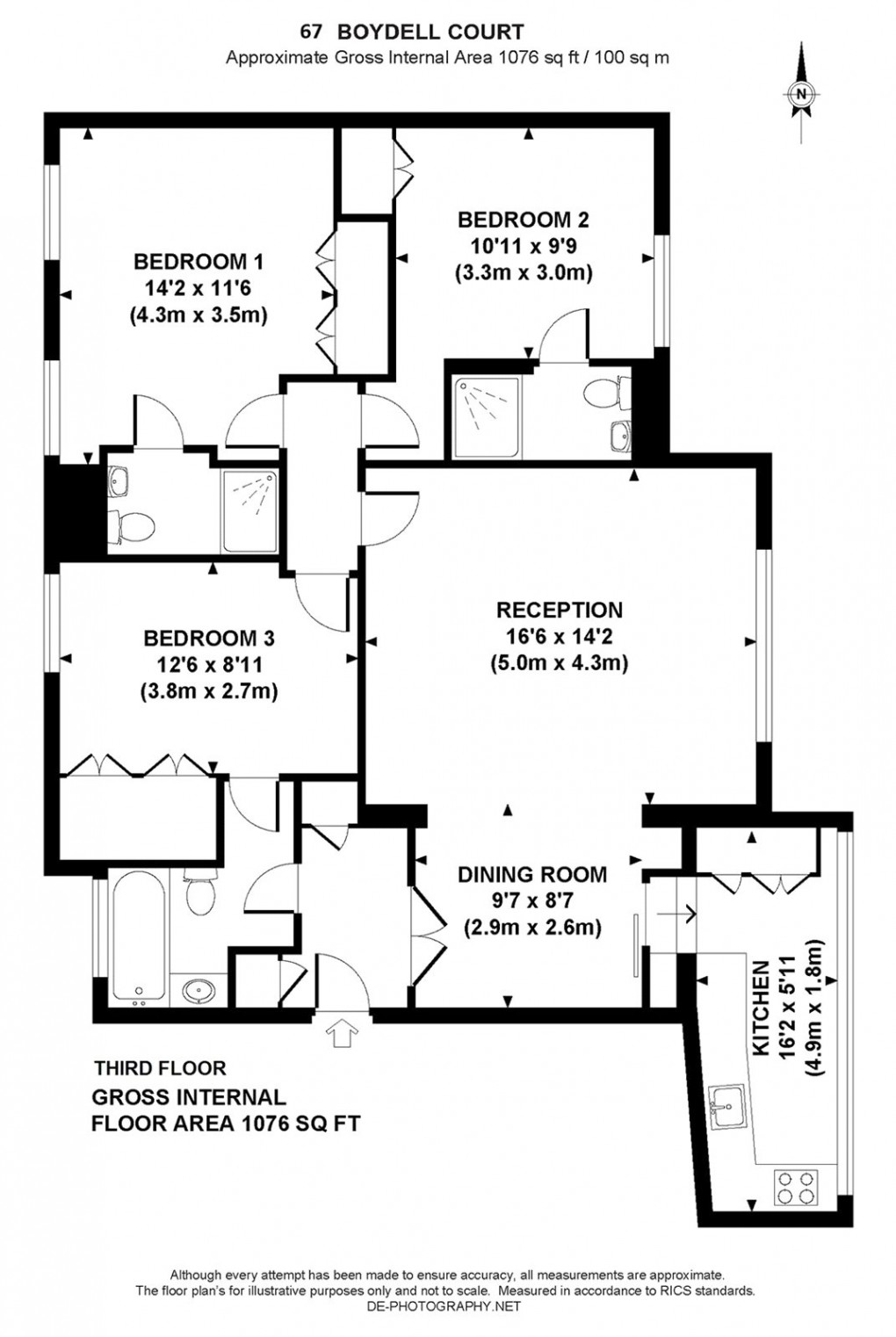 Floorplan for Boydell Court, London