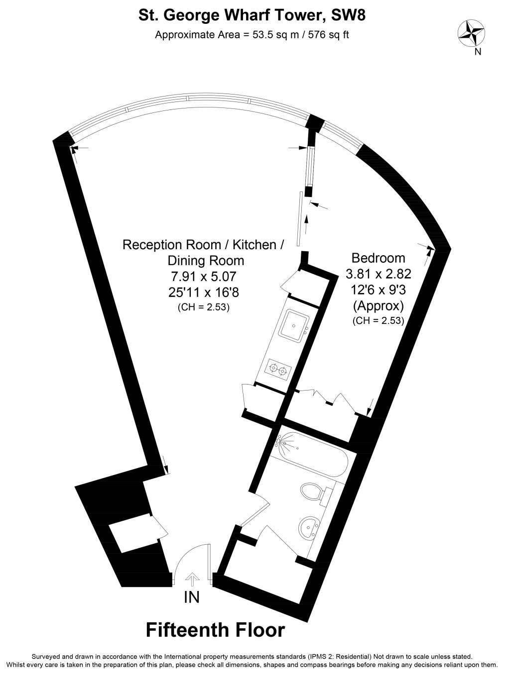 Floorplan for St George Wharf, 1 St George Wharf, Vauxhall