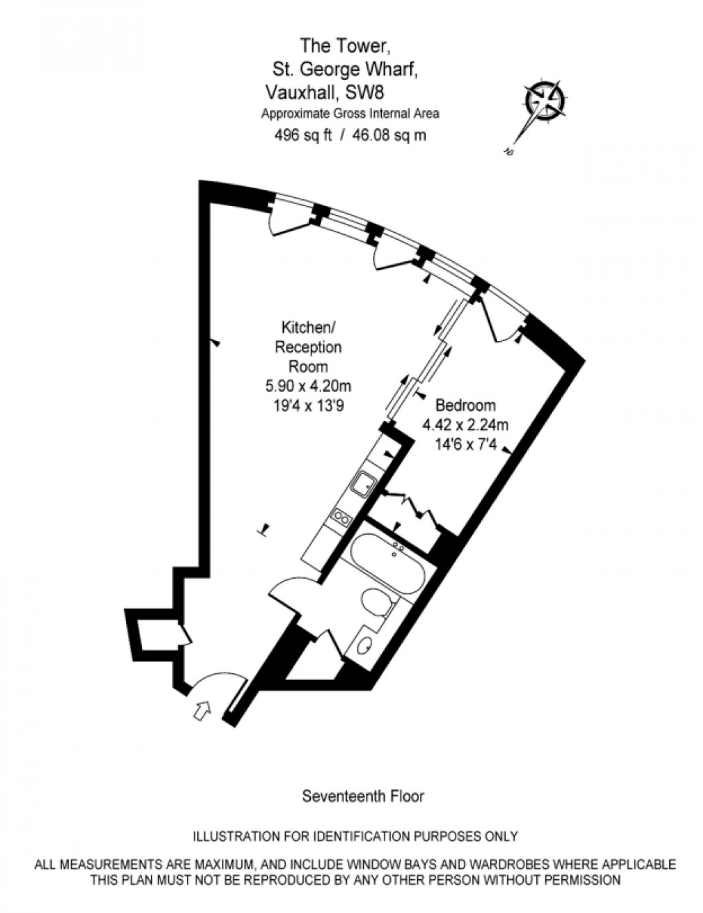 Floorplan for St George Wharf, 1 St George Wharf, Vauxhall