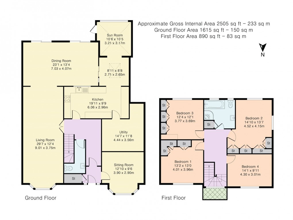 Floorplan for Hadley Wood