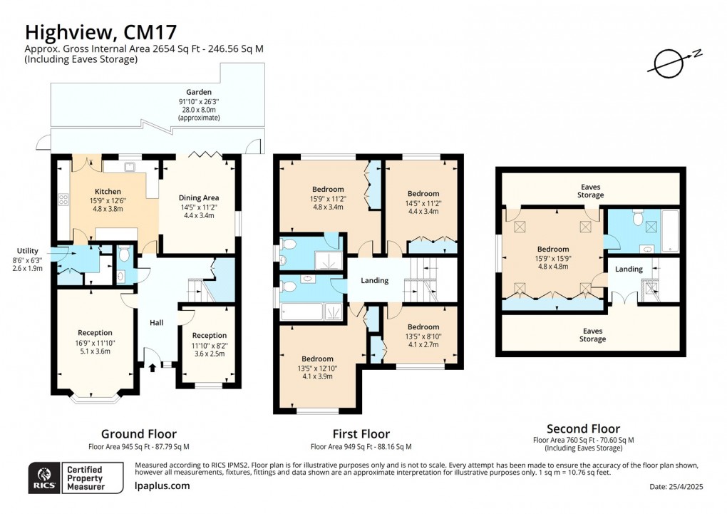 Floorplan for Morgans Farm, Moor Hall Road, Harlow