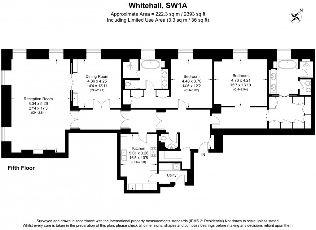 Floorplan for Whitehall Place, London
