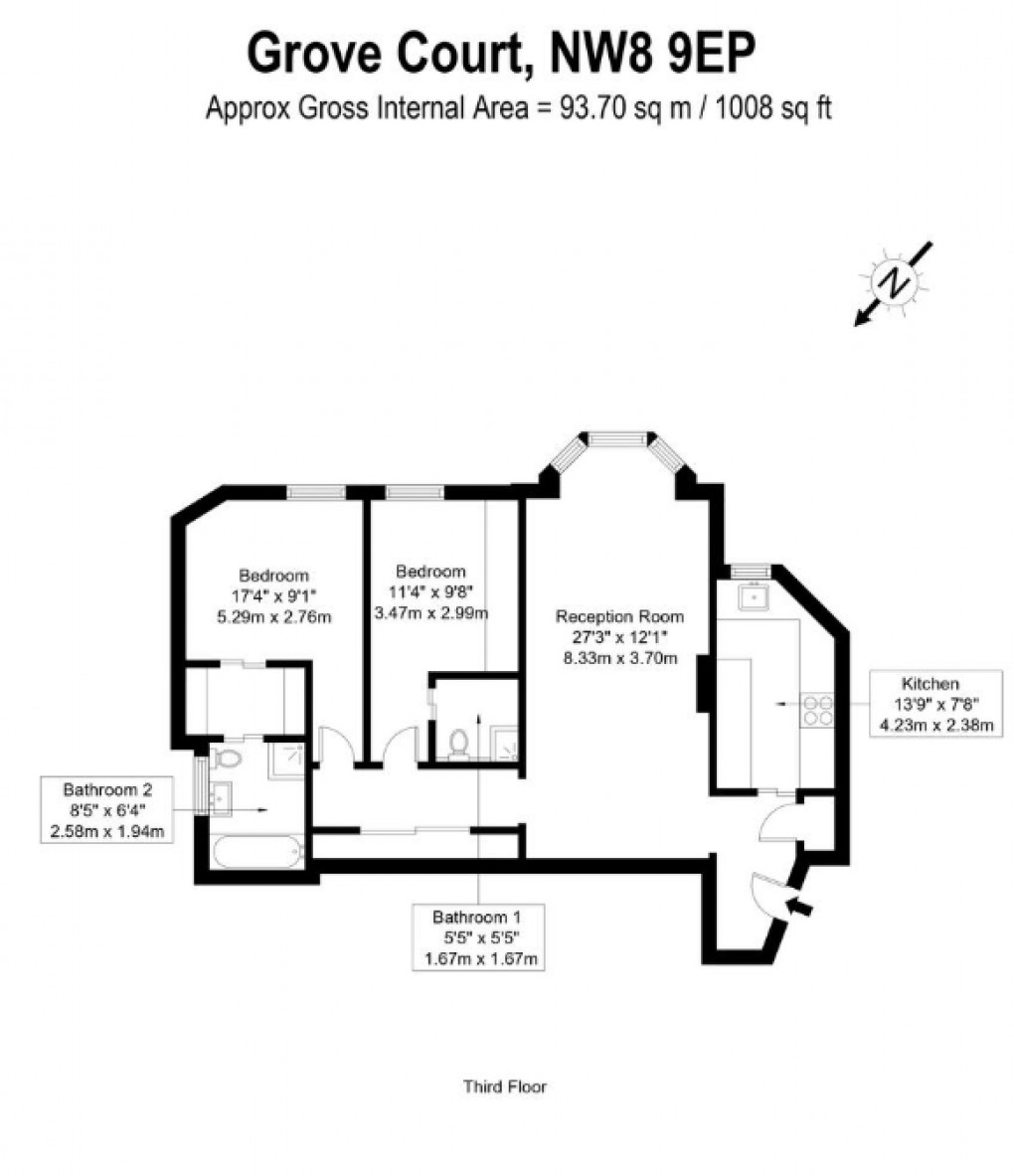 Floorplan for Grove End Road, London