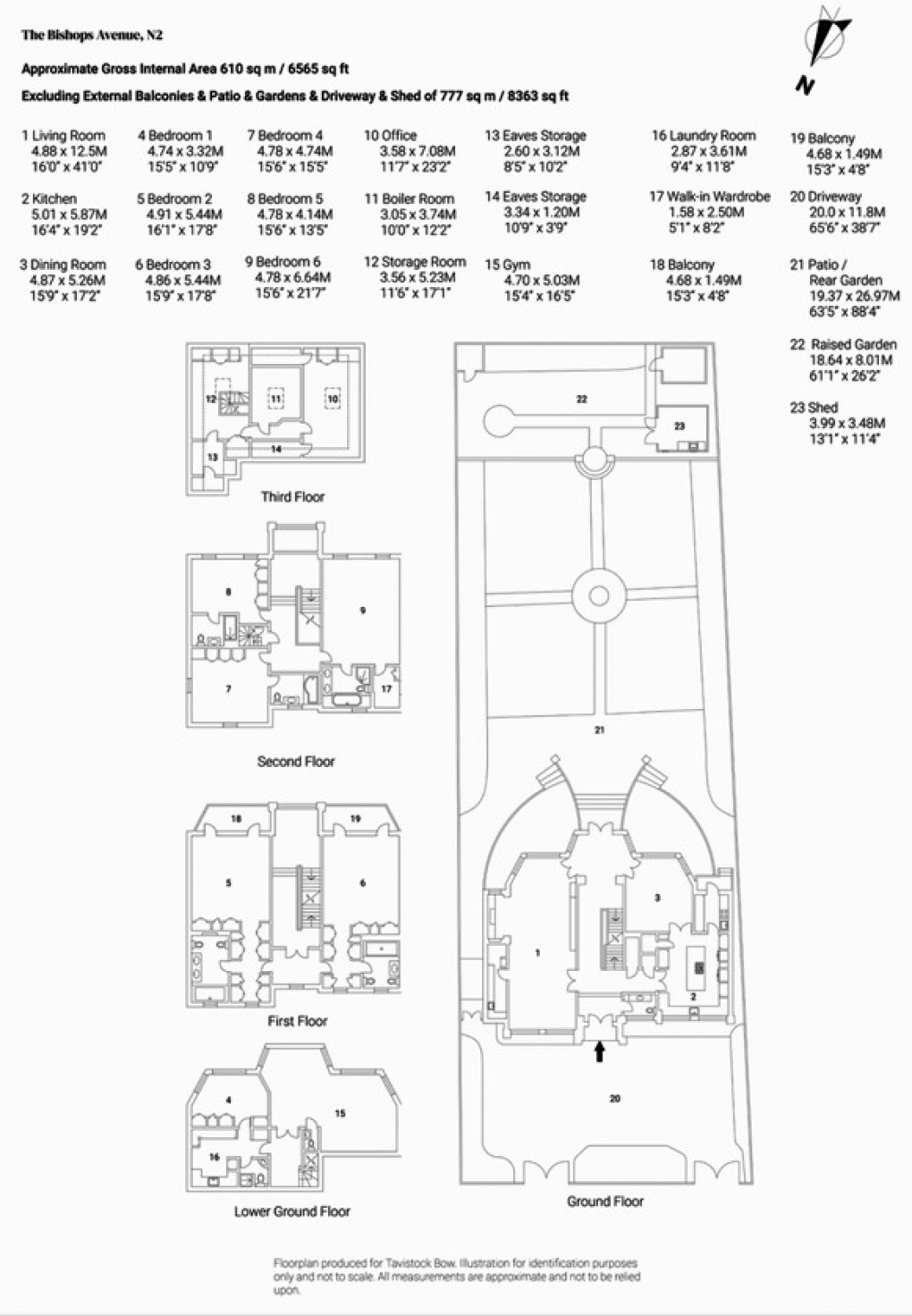 Floorplan for The Bishops Avenue