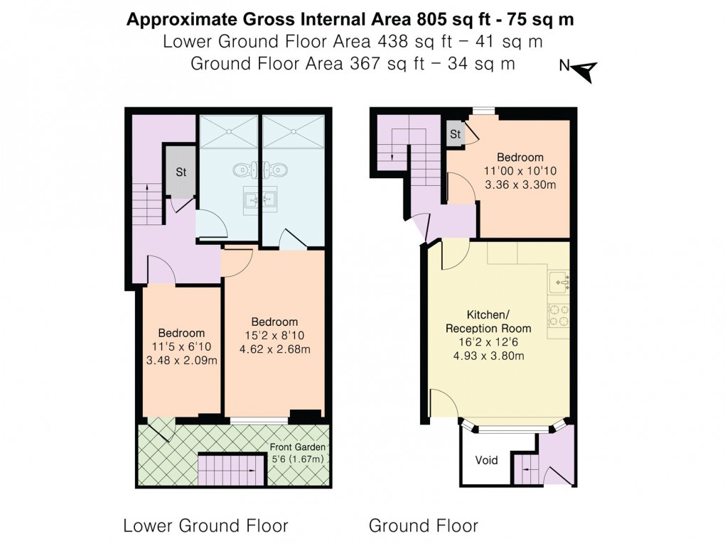 Floorplan for Cleveland Street, London