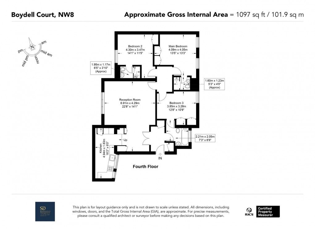 Floorplan for Boydell Court, London