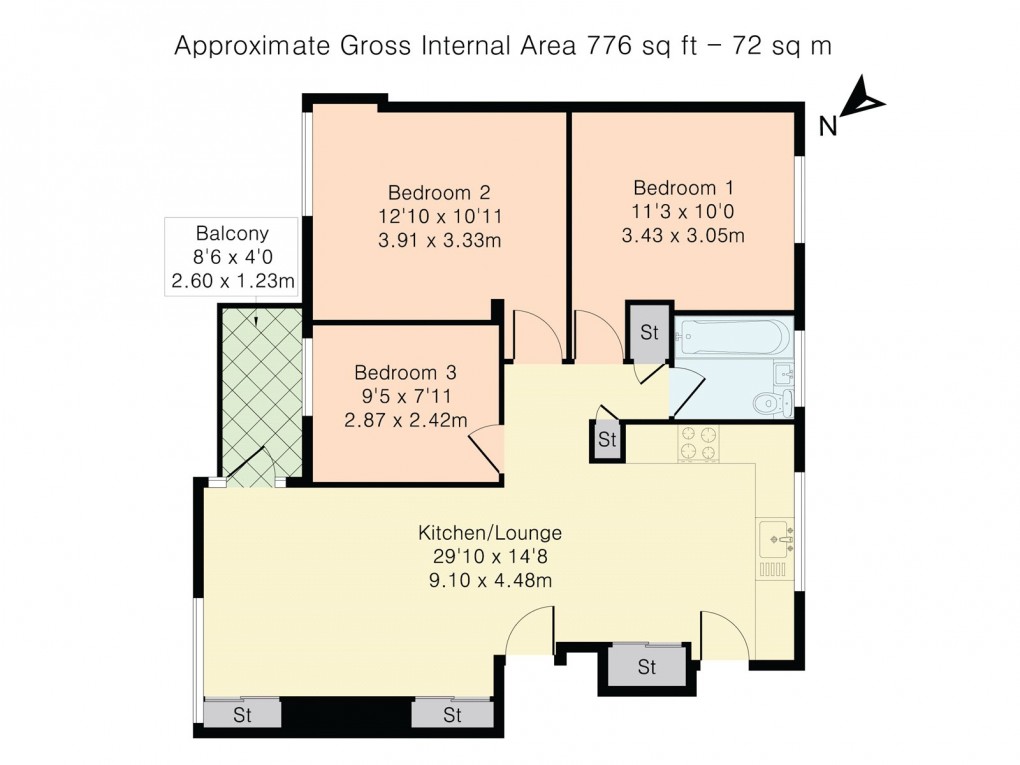 Floorplan for Green Lanes, London