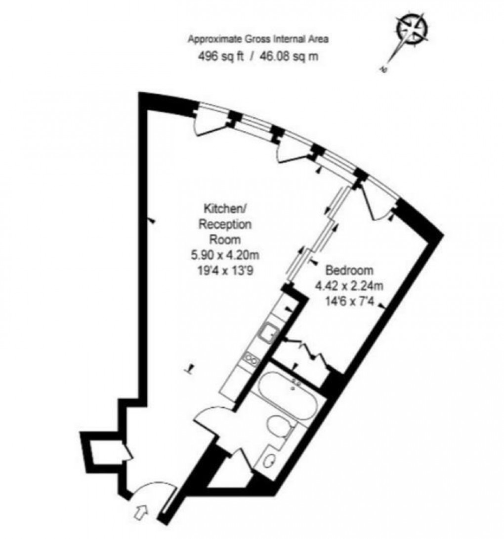 Floorplan for St George Wharf, 1 St George Wharf, Vauxhall