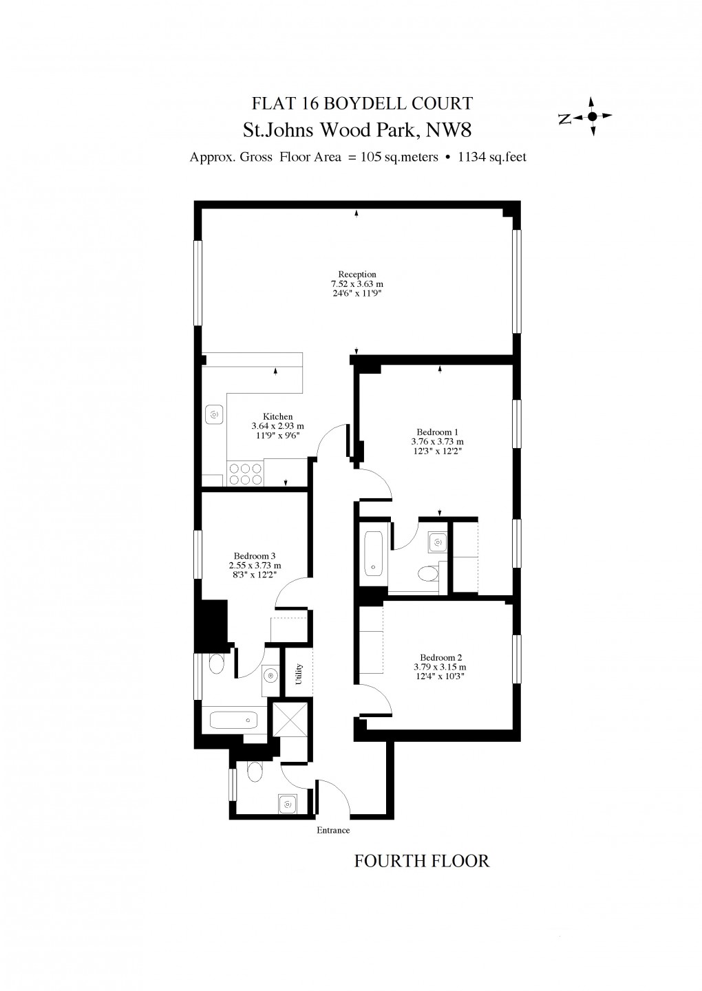 Floorplan for St Johns Wood Park, London